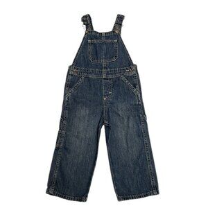 Wrangler Unisex 2T Soft 100% Cotton Denim Overalls Medium Blue Wash